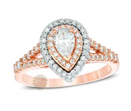 Vogue Crafts and Designs Pvt. Ltd. manufactures Rose Gold Engagement Ring at wholesale price.